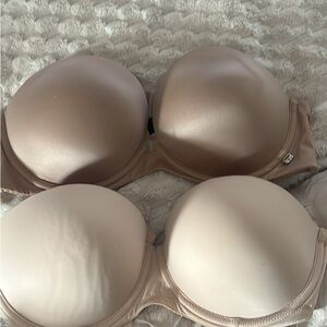 Victoria's Secret Strapless Molded Cup Bra in Nude and Light Beige
